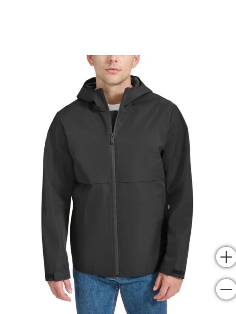 Dockers Men's Black Hooded Windbreaker Jacket - Picture 1 of 1